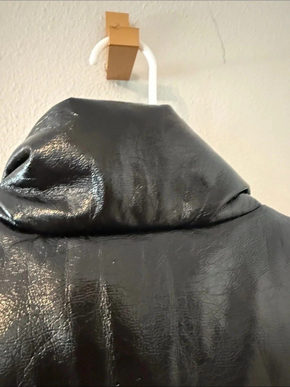 Dex Black Shiny Puffer Vest